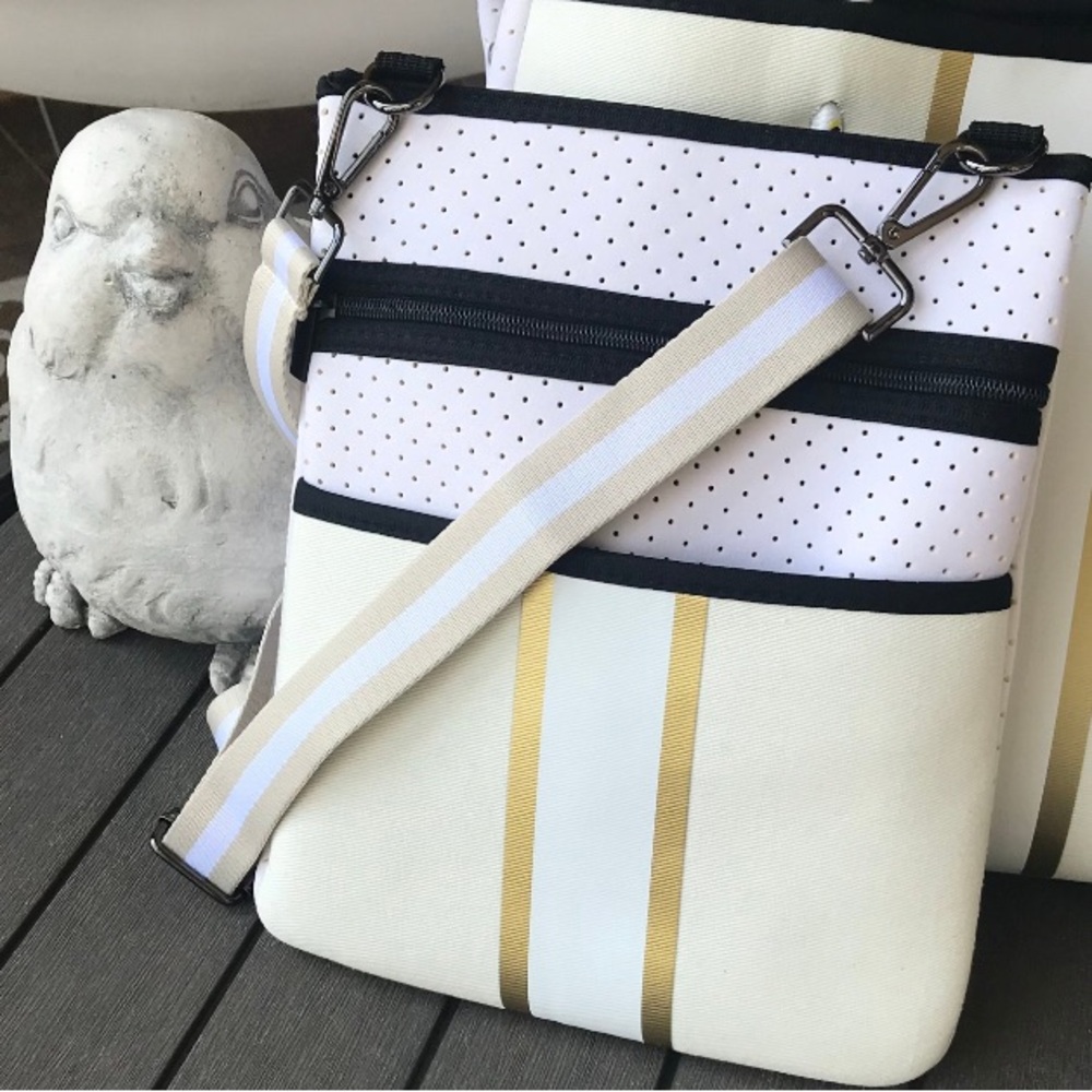 Stylish White and Gold Women's Bag